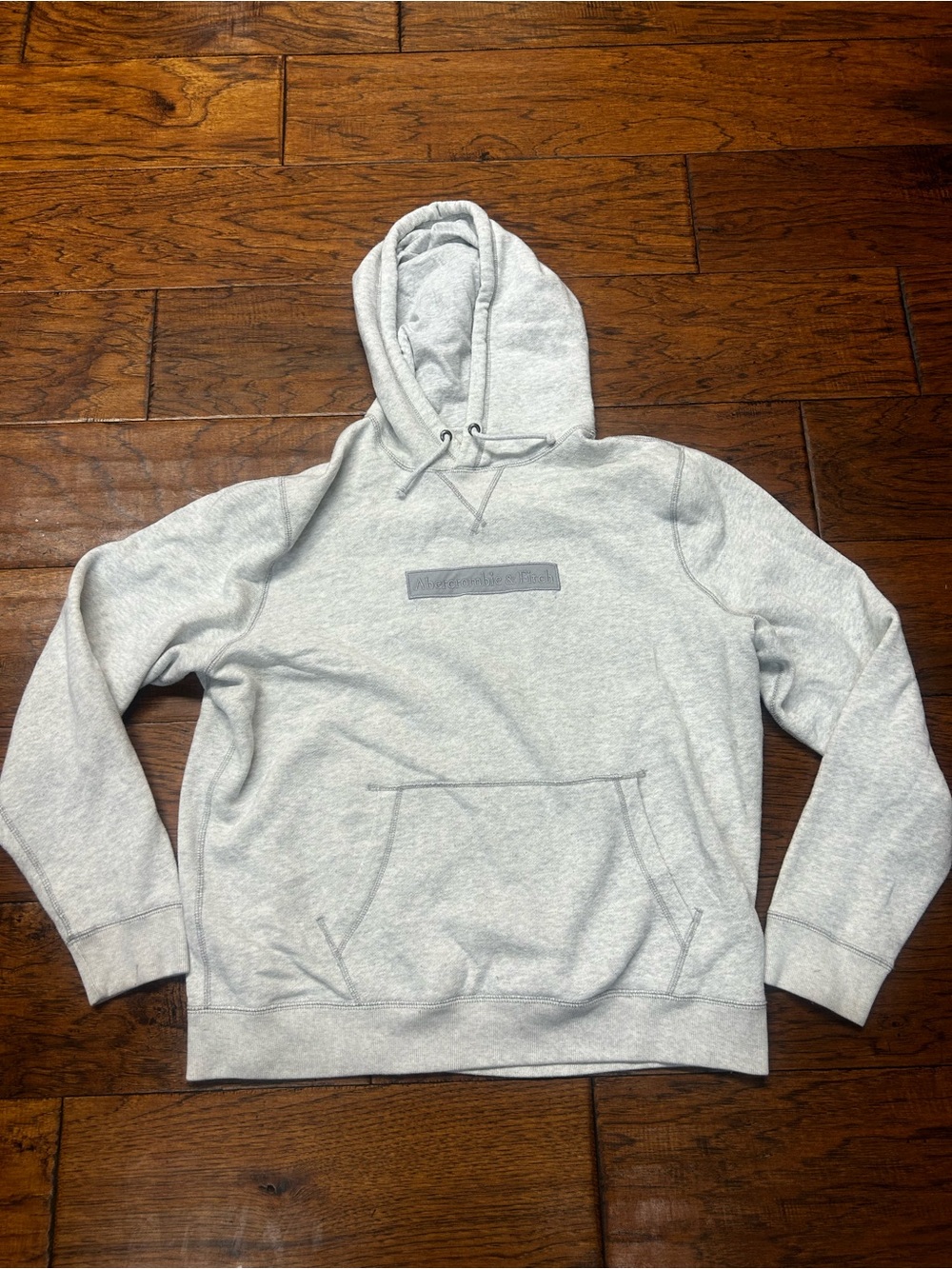 Abercrombie & Fitch soft A&F fleece Light Heather Gray Pullover Hoodie